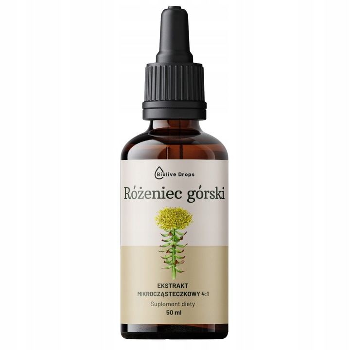 Różeniec Górski Krople Ekstrakt Mikrocząsteczkowy Adaptogeny Suplement 50ml