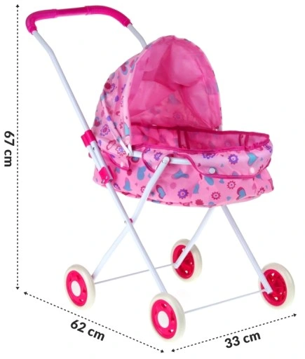 Wózek dla Lalek 2w1 Głęboki Gondola Nosidełko