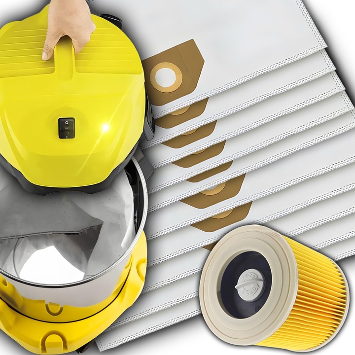 10X WORKI DO ODKURZACZA KARCHER WOREK WD 3 WD3 WD2 WD 6 SE 4001 V17 +