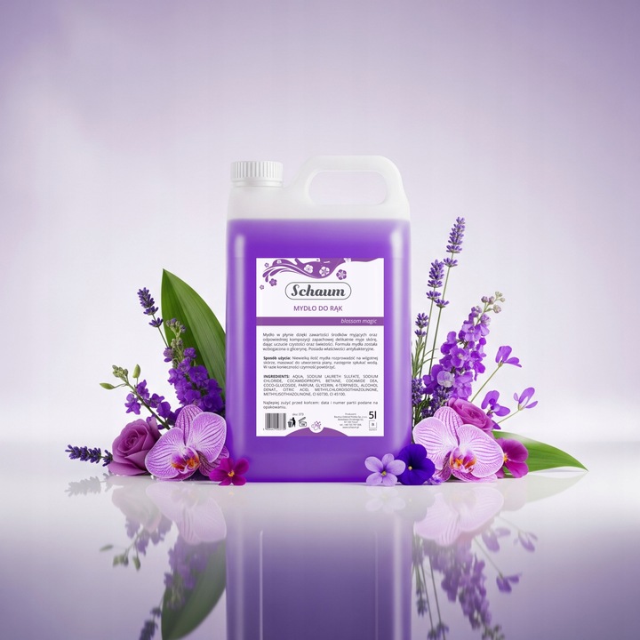 MYDŁO W PŁYNIE DO DOZOWNIKÓW DO RĄK 5L WYDAJNE KWIATOWE ANTYBAKTERYJNE