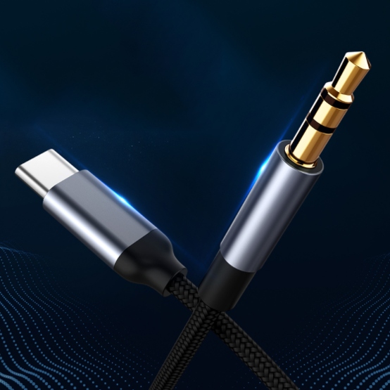 KABEL ADAPTER Przejściówka typ USB-C 3.1 mini Jack 3,5mm Audio AUX DAC 1,5m