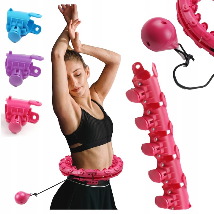 KRĘĆ SIĘ I CHUDNIJ HULA HOP wypustakmi masażerem obciążeniem SMART HULAHOP