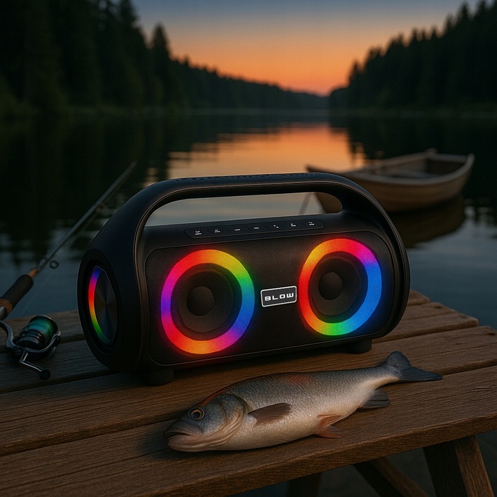 GŁOŚNIK BLUETOOTH PRZENOŚNY BEZPRZEWODOWY WODOODPORNY IPX5 RADIO FM