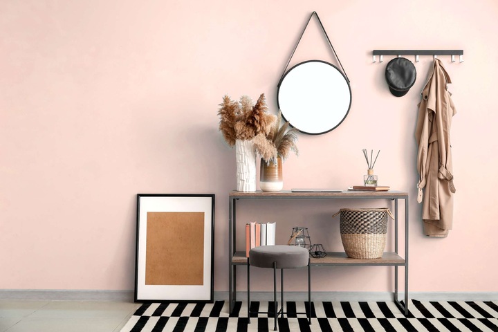 LUSTRO OKRĄGŁE WISZĄCE ŚCIENNE NA PASKU ŚCIANĘ LOFT CZARNE LOFTOWE 50