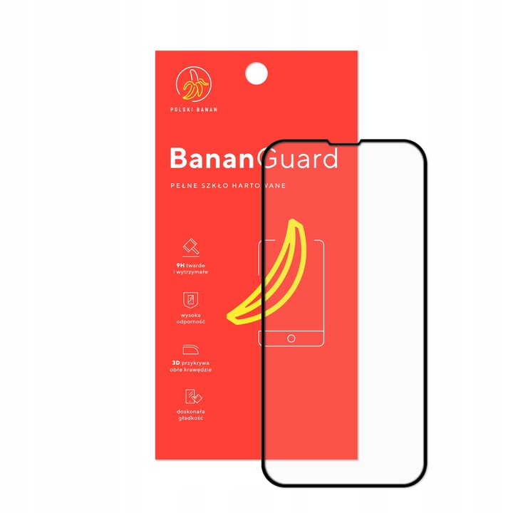 Szkło hartowane 5D BananGuard pełne do Apple iPhone 14