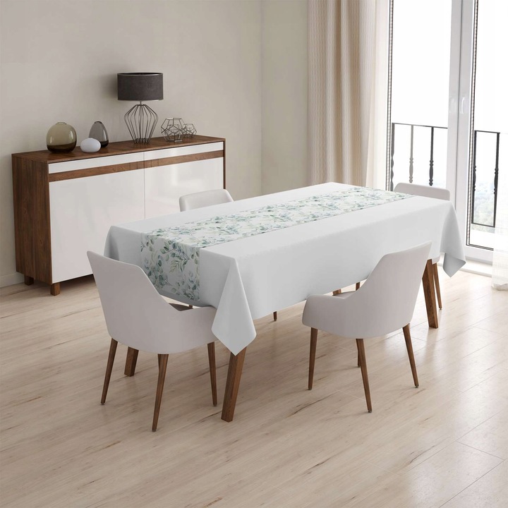 BIEŻNIK OBRUS NA STÓŁ MATOWY GŁADKI 40X220 CM DEKORACYJNY LIŚCIE WZÓR 073