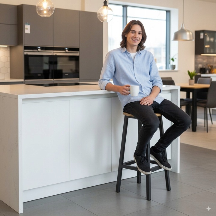 KRZESŁO DO KUCHNI WYSOKIE HOKER BAROWY KUCHENNY STOŁEK TABORET