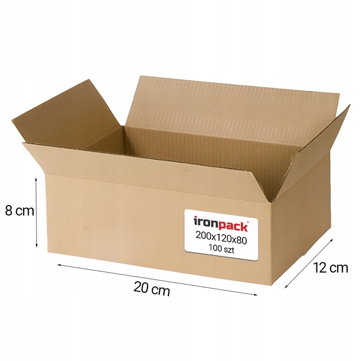 KARTON KLAPOWY 200x120x80 Pudełko PACZKOMAT A - 100szt