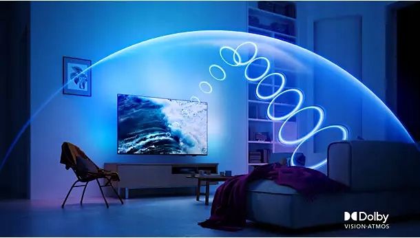 Philips Telewizor 4K Pixel Precise Ultra HD Dolby Atmos 55" 55PUS7609