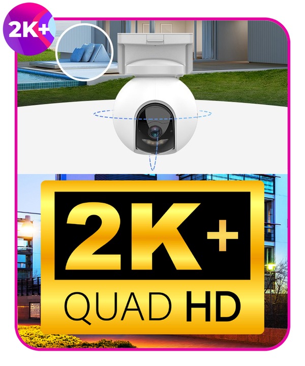 Kamera zewnętrzna z panelem solarnym obrotowa EZVIZ HB8 2K+ 4MP Kamera WiFi