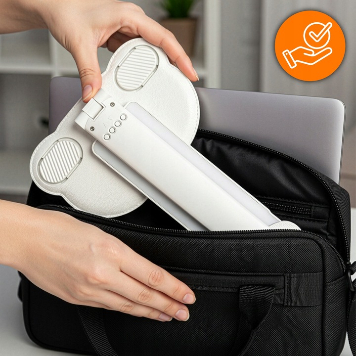 LAMPKA NA BIURKO LED PODWÓJNA BIURKOWA ZEGAR ORGANIZER TEMPERATURA