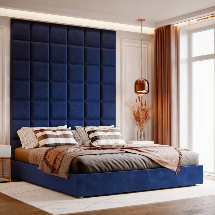 PANELE TAPICEROWANE NA ŚCIANĘ WEZGŁOWIE 50x50cm PANEL TAPICEROWANY