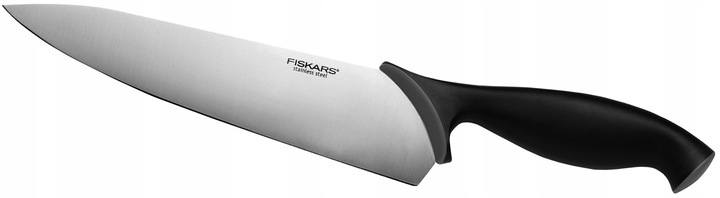 FISKARS ZESTAW KOMPLET 5 NOŻY NÓŻ SZEFA CZARNY BLOK DREWNO OSTRE STAL