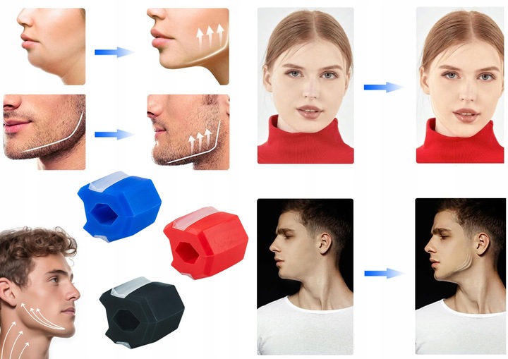 3X PRZYRZĄD DO ĆWICZEŃ ŻUCHWY I SZCZĘKI MODELOWANIE TWARZY JAWLINE