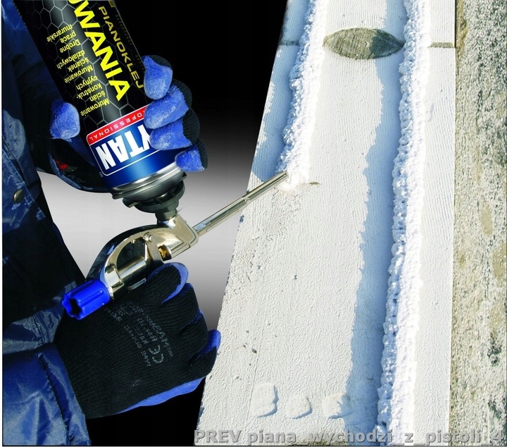 PISTOLET DO PIANY MONTAŻOWEJ PISTOLETOWEJ DO PIANOKLEJU TYTAN