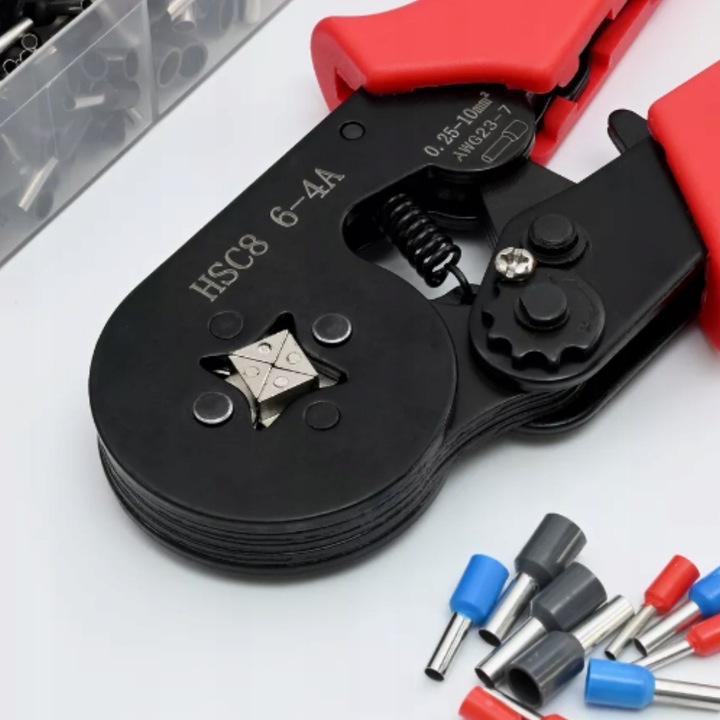 ZACISKARKA DO TULEJEK SZCZYPCE DO ZACISKANIA KOŃCÓWEK PRZEWODÓW PRASKA