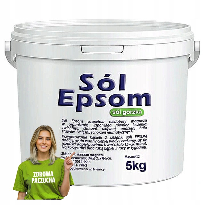 Sól gorzka Epsom rzymska siarczan magnezu do kąpieli relaks detoks 5kg