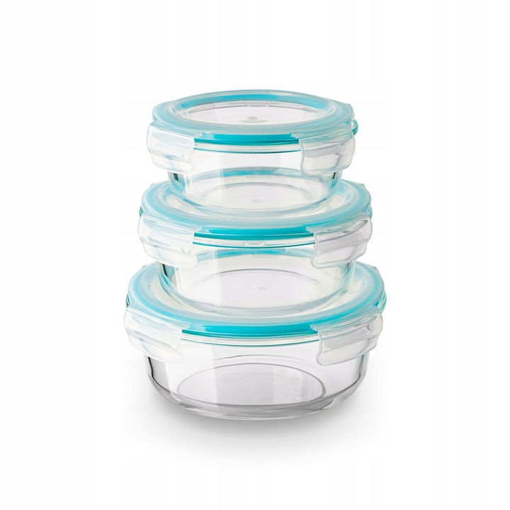 Zestaw POJEMNIKI na Żywność LUNCHBOX Mikrofalówki Konighoffer Largo 9 szt