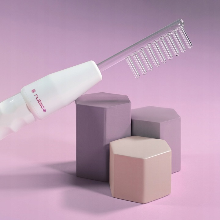 Rubica Darsonval Urządzenie Kosmetyczne + 4 Peloty do Skóry Twarzy Głowy