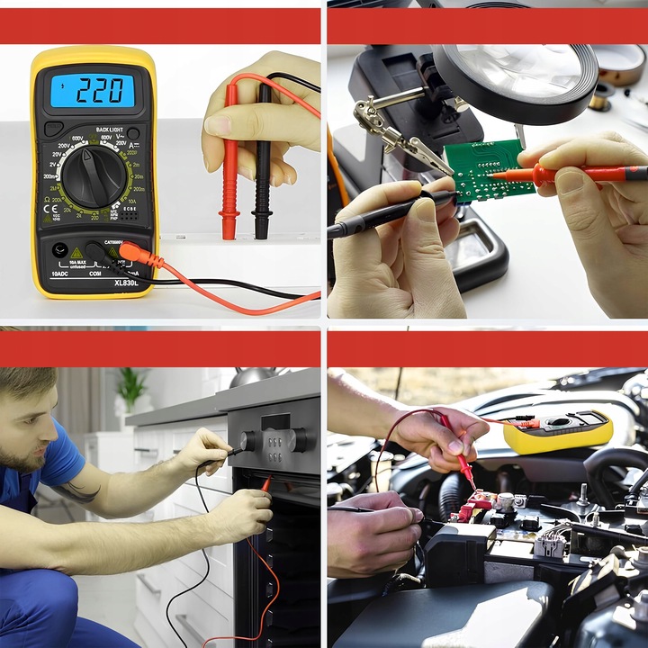 PROFESJONALNY MIERNIK CYFROWY MULTIMETR PRĄDU NAPIĘCIA UNIWERSALNY