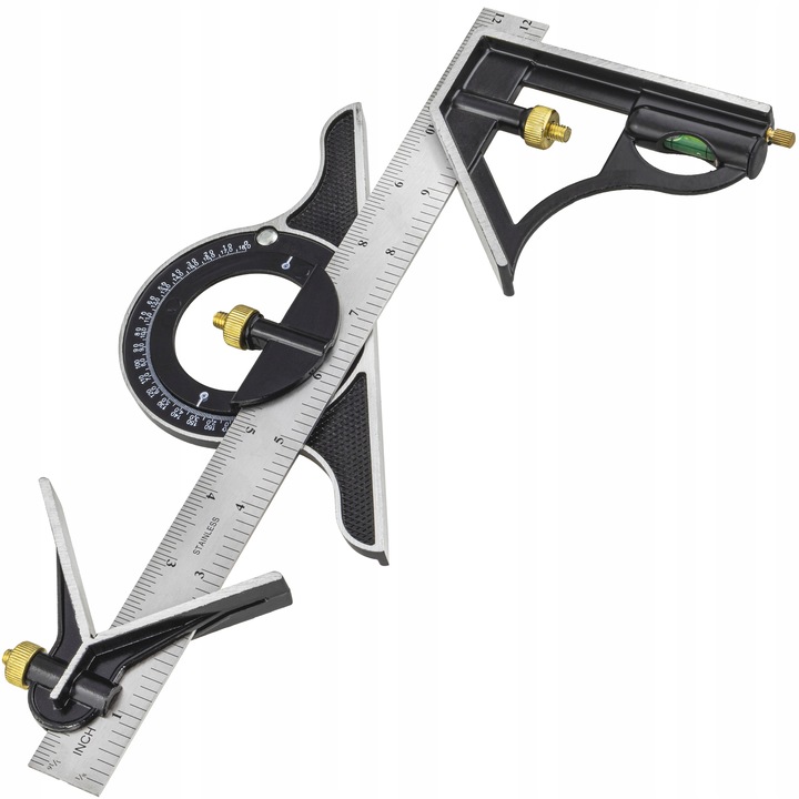 KĄTOMIERZ LINIAŁ PRZYMIAR LIBELKA KĄTOWNIK WIELOFUNKCYJNY 300 MM