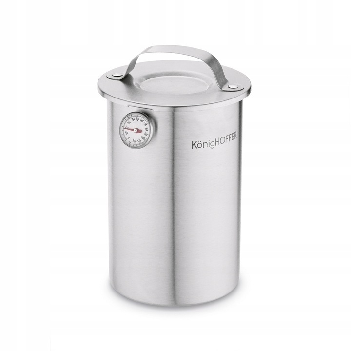 SZYNKOWAR z TERMOMETRE Zestaw Wędliniarski Garnek z SITKIEM 4L Konighoffer