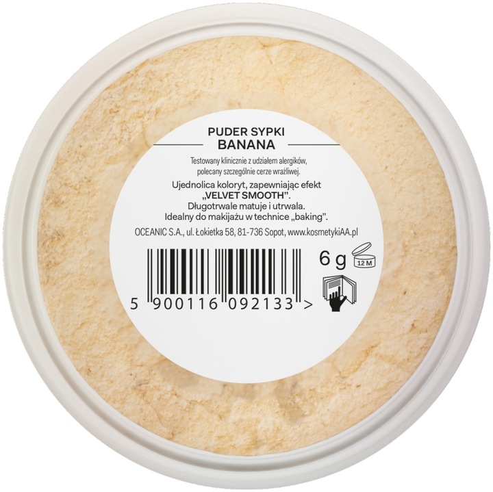 AA WINGS OF COLOR Puder sypki bananowy aksamitny