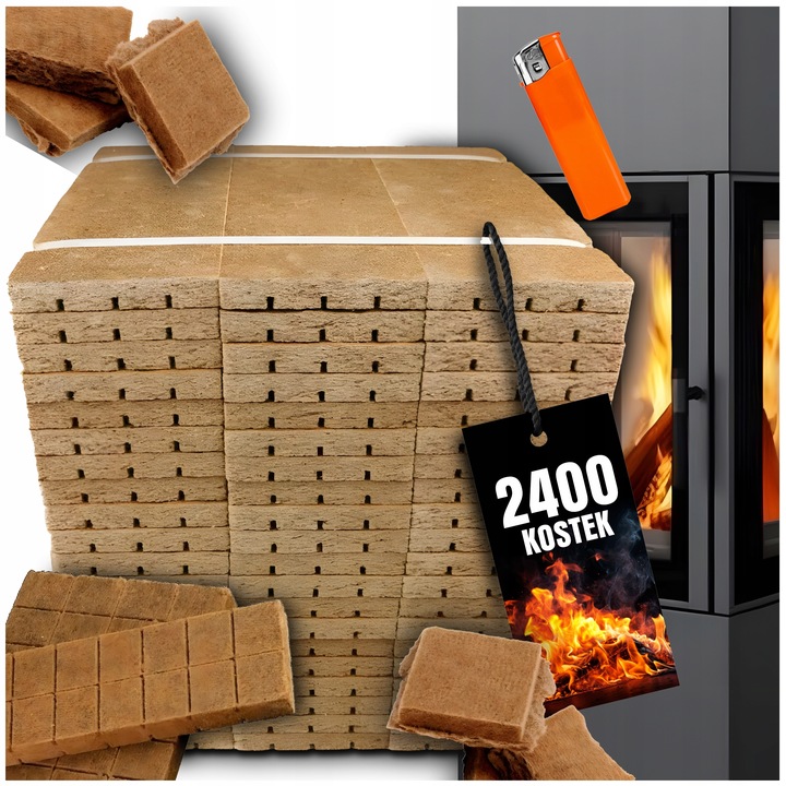 PODPAŁKA ROZPAŁKA DO PIECA KOMINKA GRILLA 2400 KOSTEK + GRATIS