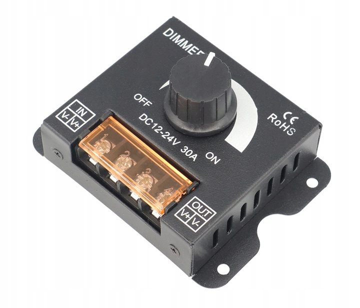 STEROWNIK ŚCIEMNIACZ LED DIMMER TAŚMA LED 30A 360W MEGA MOCNY