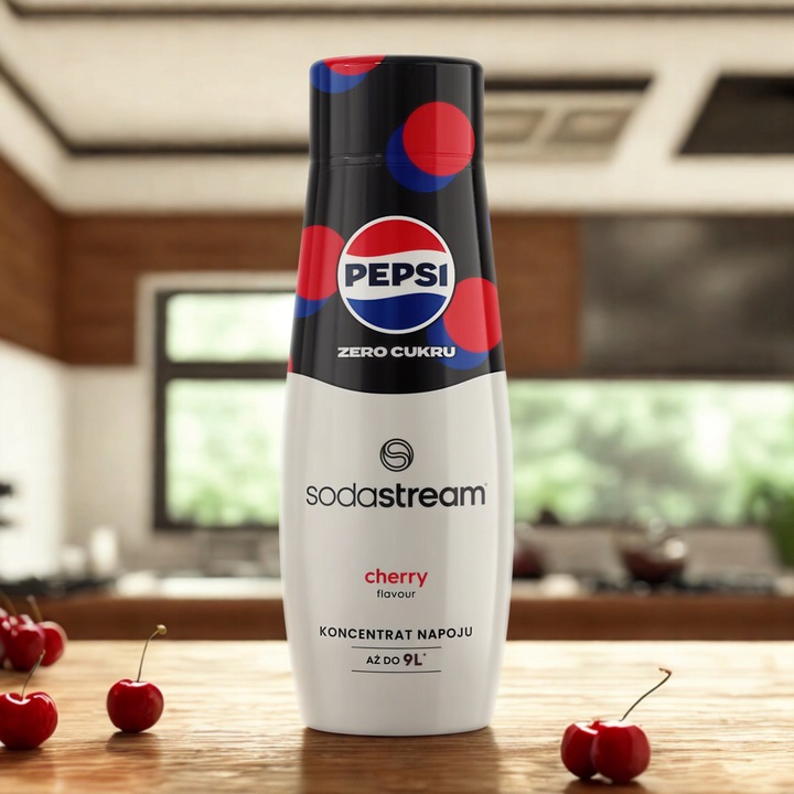 Syrop koncentrat do gazowania wody SodaStream Pepsi Cherry Zero Cukru