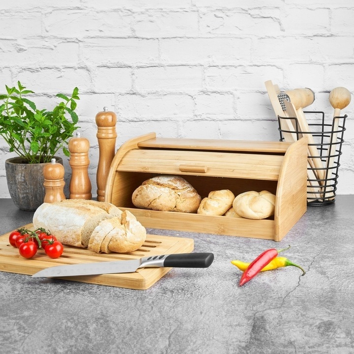 CHLEBAK BAMBUSOWY POJEMNIK na CHLEB Pieczywo Tadar 27 x 40 x 18 cm