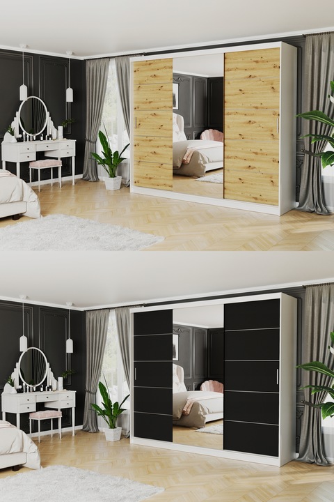 Szafa przesuwna Norvio I 250 cm z lustrem