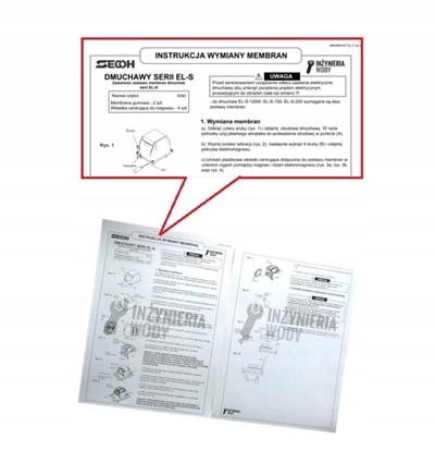 Oryginalne membrany dmuchawy pompy air pump SECOH EL-S-60 EL-S-80-15