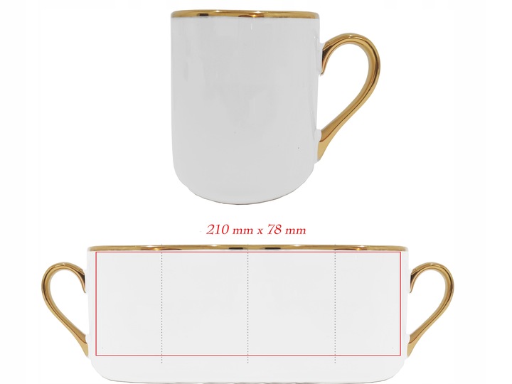 Kubek z Twoim nadrukiem ze złotym uchwytem zdjęcie prezent JESTEŚ ŚLICZNA