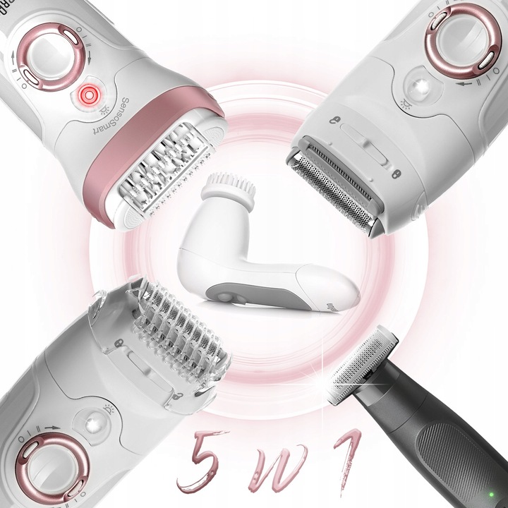 DEPILATOR BRAUN Silk-epil 9 GOLARKA DAMSKA TRYMER DO BIKINI TWARZY NÓG 5w1