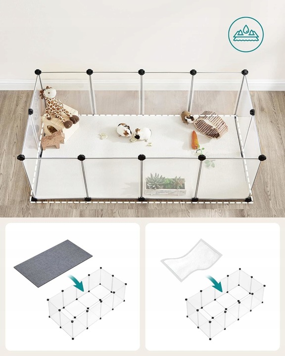 Modułowa Zagroda Kojec Wybieg dla Małych Zwierząt Gryzoni Chomika Świnki