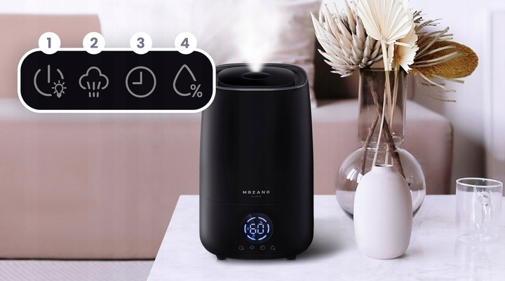 NAWILŻACZ POWIETRZA LAMPKA NOCNA AUTOMATYCZNY JONIZATOR DYFUZOR +