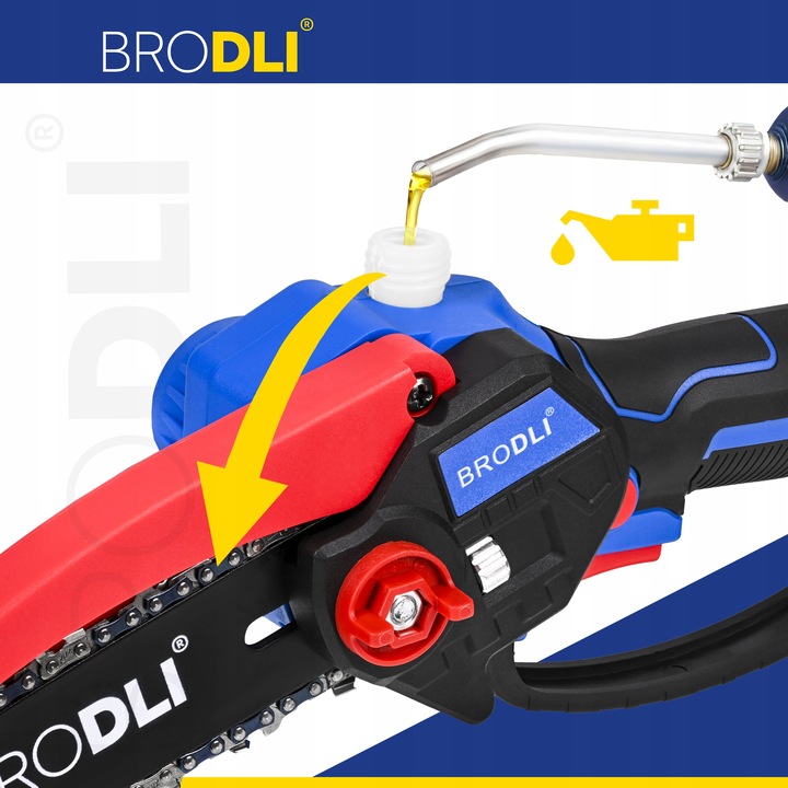 PIŁA ŁAŃCUCHOWA AKUMULATOROWA PILARKA GAŁĘZIÓWKA OLEJOWANIE AUTO