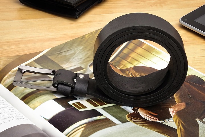 PASEK MĘSKI SKÓRZANY GRACIO DO SPODNI SKÓRA DŁUGOŚĆ PASKA 150 CM PREZENT