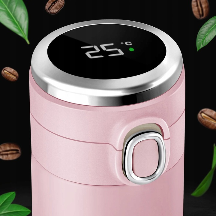 Kubek Termiczny Termos z Ustnikiem Wyświetlaczem Smart LED 400ml + GRATIS