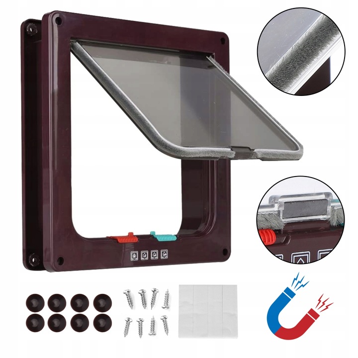 DRZWICZKI TUNEL Z KLAPĄ DLA KOTA/PSA BRĄZOWY M brąz