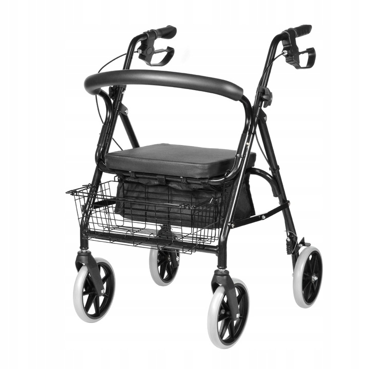 CHODZIK REHABILITACYJNY BALKONIK WÓZEK DLA SENIORA KOSZYK PCHACZ 136KG