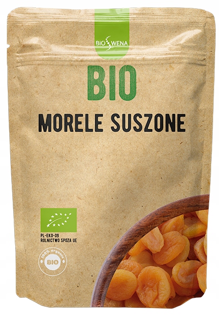 Morele suszone ciemne BIO 500g EKOLOGICZNE jakość PREMIUM BIOSWENA