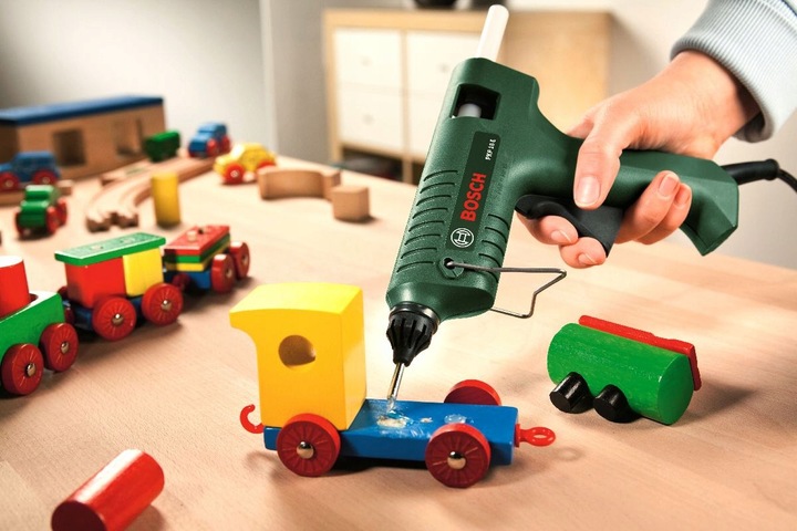 BOSCH PKP 18 E PISTOLET TERMICZNY KLEJARKA DO KLEJU NA GORĄCO + KLEJ