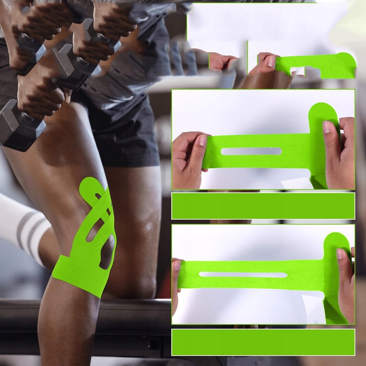 WYSOKIEJ JAKOŚCI TAŚMA KINEZJOLOGICZNA na ciało kolano 12 PCS