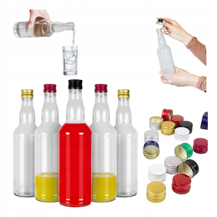 50x Butelki szklane MONOPOL 0.5l na wódkę butelka szklana monopolowa 500 ml