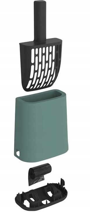 Rotho Łopatka do żwirku kuwety + Uchwyt + Worki