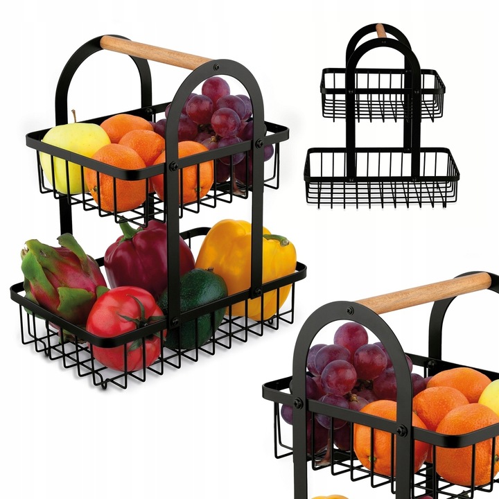 KOSZ na OWOCE piętrowy ORGANIZER koszyk Tadar Rainbow 27x18,5x31