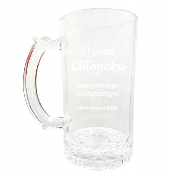 SZKLANY KUFEL Z GRAWEREM 500ml PREZENT NA DZIEŃ CHŁOPAKA dla kolegi z