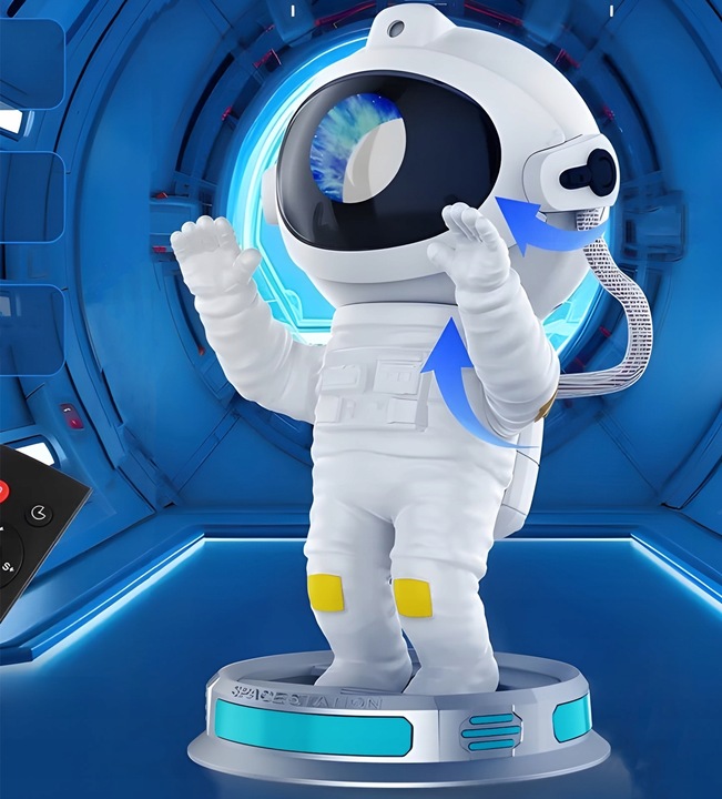 PROJEKTOR GWIAZD LAMPKA NOCNA LED RZUTNIK NIEBA ASTRONAUTA GENERACJA 3.0